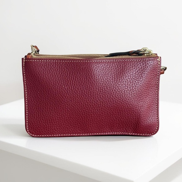 Dooney & Bourke Red Burgundy Leather Crossbody Bag - Picture 4 of 10